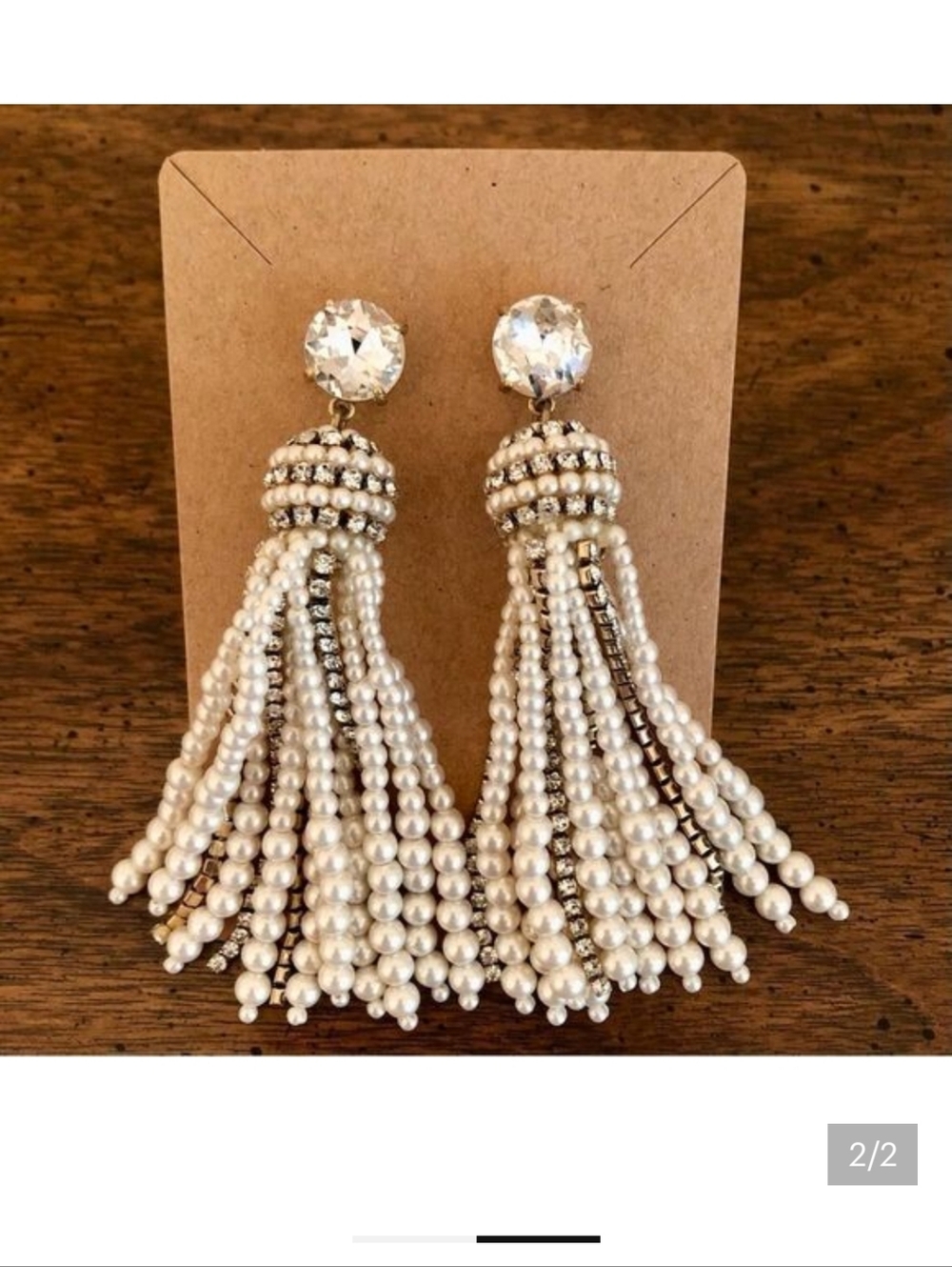 J.Crew | Crystal Ball Tassel Earrings |